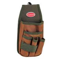 Utility Tool Pouch with FlapFit in Brown Fits Over a Belt